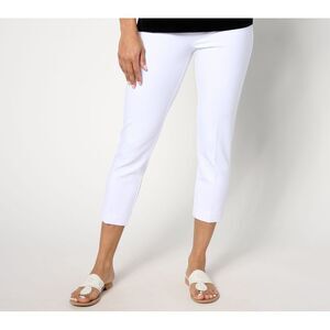 Susan Graver Women's Pants Sz XS Status Ponte Knit Crop White A659724